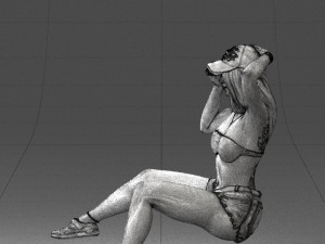 young girl sitting 0307 3d print ready 3D Baskı Modeli