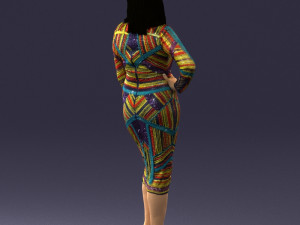 girl in colorful dress 0308 3D 모델