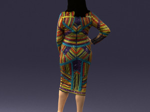 girl in colorful dress 0308 3D 모델