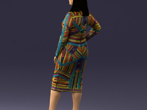 girl in colorful dress 0308 3D 모델