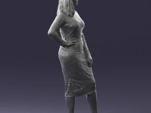 girl in colorful dress 0308 3D Model