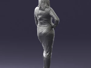 girl in colorful dress 0308 3D Model