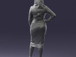 girl in colorful dress 0308 3D Model