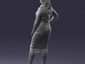 girl in colorful dress 0308 3D Model