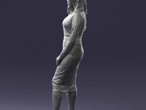 girl in colorful dress 0308 3D Model