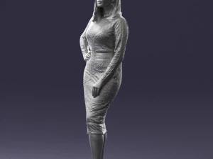 girl in colorful dress 0308 3D Model