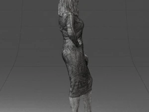 girl in colorful dress 0308 3D Model