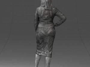 girl in colorful dress 0308 3D Model