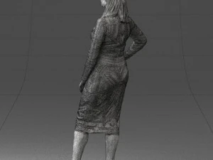 girl in colorful dress 0308 3D Model