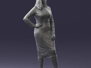 girl in colorful dress 0308 3d print ready 3D Print Model