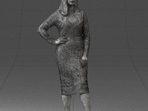 girl in colorful dress 0308 3d print ready 3D Print Model