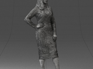 girl in colorful dress 0308 3d print ready 3D Print Model
