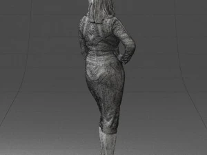 girl in colorful dress 0308 3d print ready 3D Print Model