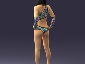 beautiful girl in swimsuit 0310 Modelo 3D