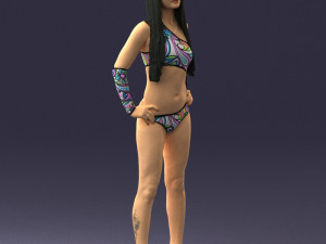 beautiful girl in swimsuit 0310 3d print ready 3Dプリントモデル