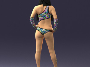 beautiful girl in swimsuit 0310 3d print ready 3Dプリントモデル