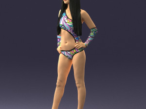 beautiful girl in swimsuit 0310 3d print ready 3Dプリントモデル