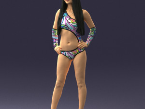 beautiful girl in swimsuit 0310 3d print ready 3Dプリントモデル