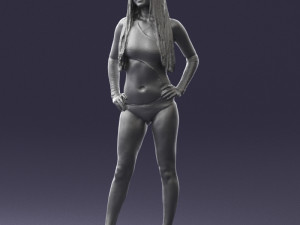 beautiful girl in swimsuit 0310 3d print ready 3Dプリントモデル