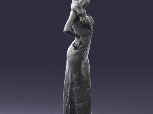 woman in yellow dress 0311 Model 3D