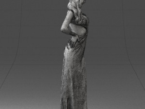 woman in yellow dress 0311 Model 3D