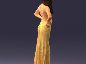 woman in yellow dress 0311 3d print ready 3D-Druckmodell
