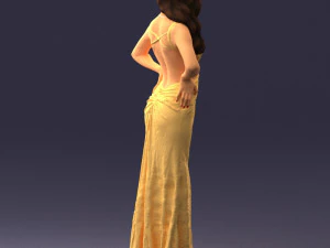 woman in yellow dress 0311 3d print ready 3D Print Model