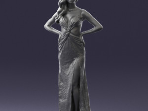 woman in yellow dress 0311 3d print ready 3D-Druckmodell