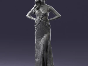 woman in yellow dress 0311 3d print ready 3D Print Model
