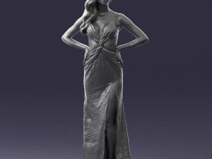 woman in yellow dress 0311 3d print ready 3D Print Model