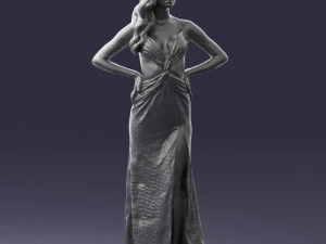 woman in yellow dress 0311 3d print ready 3D Print Model