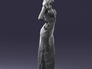 woman in yellow dress 0311 3d print ready 3D Print Model