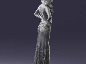 woman in yellow dress 0311 3d print ready 3D Print Model