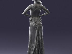 woman in yellow dress 0311 3d print ready 3D-Druckmodell