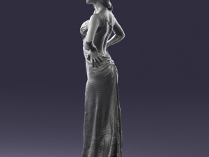 woman in yellow dress 0311 3d print ready 3D-Druckmodell