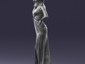 woman in yellow dress 0311 3d print ready 3D-Druckmodell