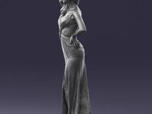 woman in yellow dress 0311 3d print ready 3D Print Model