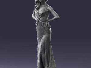 woman in yellow dress 0311 3d print ready 3D Print Model