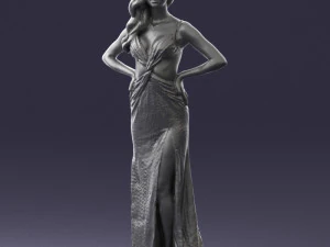 woman in yellow dress 0311 3d print ready 3D Print Model