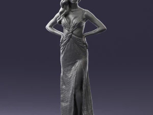 woman in yellow dress 0311 3d print ready 3D Print Model