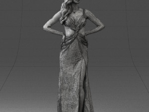 woman in yellow dress 0311 3d print ready 3D-Druckmodell