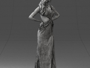 woman in yellow dress 0311 3d print ready 3D-Druckmodell