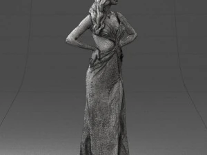 woman in yellow dress 0311 3d print ready 3D Print Model