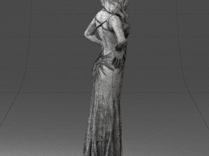 woman in yellow dress 0311 3d print ready 3D-Druckmodell