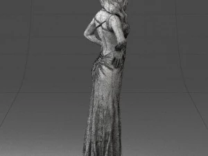 woman in yellow dress 0311 3d print ready 3D Print Model