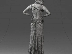 woman in yellow dress 0311 3d print ready 3D Print Model