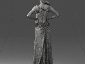woman in yellow dress 0311 3d print ready 3D-Druckmodell