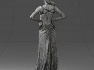 woman in yellow dress 0311 3d print ready 3D Print Model