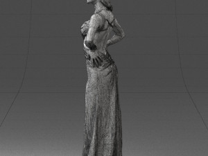 woman in yellow dress 0311 3d print ready 3D-Druckmodell