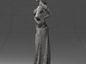 woman in yellow dress 0311 3d print ready 3D Print Model